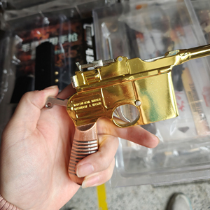 Nicht-funktionsfähiges Mauser 92 Modell, Legierung Empire Gold Simulationsmodell Spielzeugpistole, Sammlerstück, Film- und Fernseh-Requisite - Product Image 2