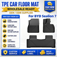 Tapis de sol en TPE sur mesure SONSANG pour BYD Sealion 7 RHD, tapis de voiture en caoutchouc personnalisés, toutes saisons, imperméables, vente en gros OEM