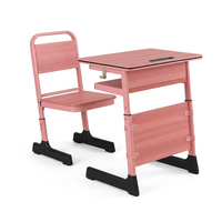 Table et chaise d'étude réglables écologiques modernes, mobilier de classe pour lycée, bois BAIGANG, garantie 3 ans