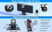 Autoradio 4K HD avec écran tactile IPS de 10,26 pouces, caméra embarquée, navigation GPS, lecteur MP5, radio avec Bluetooth, lecteur DVD de voiture