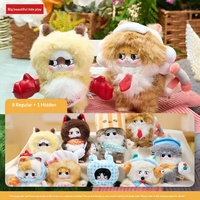 En gros, figurine en peluche authentique Baby Three Cat King de la série Working in the Workplace, boîte mystère, jouet Kawaii, cadeau pour fille