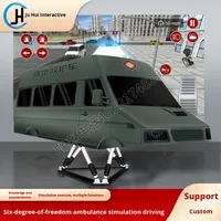 Équipement d'entraînement de simulation de conduite d'ambulance Plate-forme de mouvement à trois et six degrés de liberté pour l'entraînement des yachts sur le champ de bataille