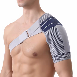 Supporto per Spalla Regolabile in Maglia con Logo Personalizzato, Fascia Compressiva Traspirante per Spalla - Product Image 1