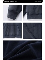 Sweat-shirt à capuche surdimensionné pour homme avec logo personnalisé, doublure en polaire, col rond, coupe ample, streetwear décontracté, manches longues, pull-over pour homme