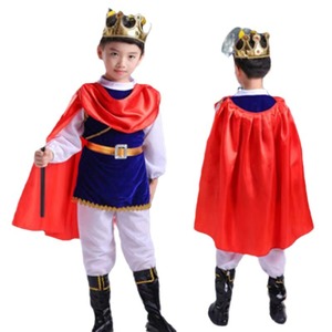Costume unisexe pour enfants d'Halloween, costume de roi pirate et de prince, tenue de danse pour spectacle (matériel en nylon) - Product Image 6
