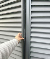 Stores en verre en alliage d'aluminium au design moderne, avec poignée gris foncé, vente directe usine, isolation thermique extérieure, pour salle de bain et chambre, installation facile