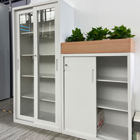 Armoire à dossiers en métal à 2 portes, porte à volets roulants en acier, rangement de bureau, armoire à dossiers en métal