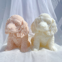 Moule à bougie chiot Cocker Spaniel, moule en silicone pour bougie en cire de soja, décoration pour la maison pour les amoureux des chiens