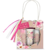 Marque privée 3 pièces parfum fleur de rose Spa gommage corporel gel douche et lotion de soin ury bain coffret cadeau Banyo Seti pour femme