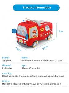 Jollybaby Factory - Juego de Juguetes de Peluche Personalizados de Auto de Carreras y Avión con Muñeco de Azafata y Capitán, Peluche Unisex CN;GUA - Product Image 5