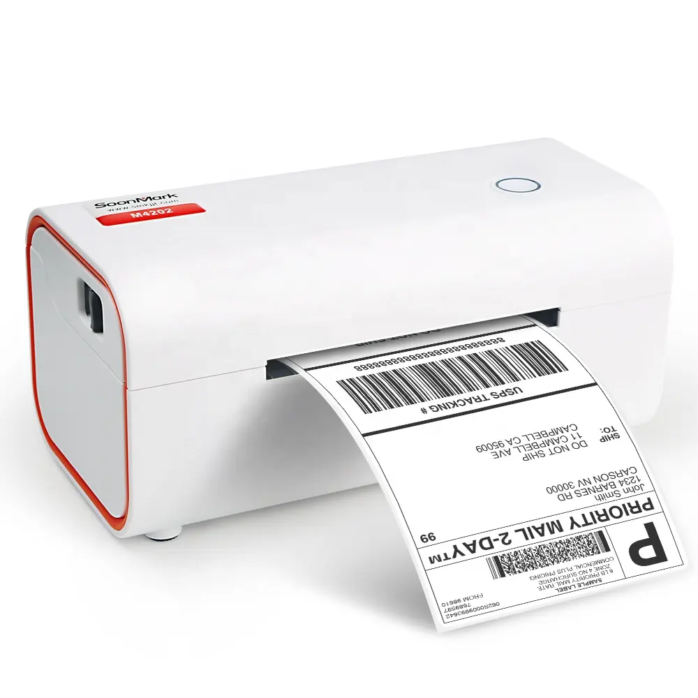 M4202 4x6 imprimante thermique d'étiquettes d'expédition postale, imprimante d'étiquettes d'affranchissement pour les petites entreprises, imprimante d'étiquettes sans fil pour l'expédition