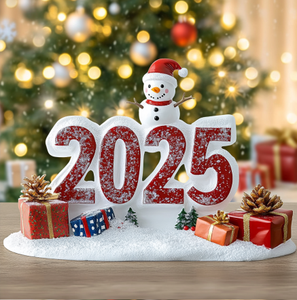 Neuestes Verkaufsmodell: Personalisierter Weihnachtsbaum-Schneemann-Design-Harzanhänger zum Aufhängen für Weihnachten 2026 - Product Image 5