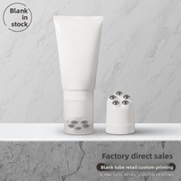 Crème pour le corps amincissante et raffermissante RTS, crème de massage pour le visage, tube souple blanc avec cinq billes en acier inoxydable, tubes compressibles souples au toucher doux