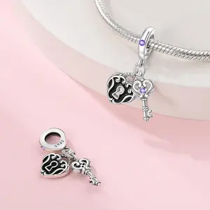 Colgantes de Plata de Alta Calidad con Diseño de Flor Romántica, de Aleación Plateada con Circones, para Niños, Estilo Lujoso y Moderno, Regalo Ideal - Product Image 3