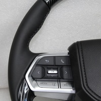 Accessoires 4x4 Volant noir à boutons style GR en fibre de carbone pour Toyota LAND CRUISER 200