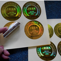 Stiker laser keamanan kustom desain gratis stiker hologram perekat 3d keaslian kustom