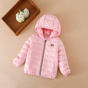 Vestes en duvet pour bébé fille, très vendues, de haute qualité, légères, à fermeture éclair, à capuche, pour bébés filles de 3 à 12 ans - Product Image 5