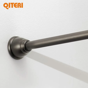 HB tige télescopique de salle de bain réglable de haute qualité en gros <span class=keywords><strong>tringle</strong></span> à <span class=keywords><strong>rideau</strong></span> de douche semi-circulaire en métal muet pour le salon - Product Image 1