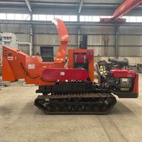 Broyeur de branches industriel diesel à châssis stable et tête de coupe pour le broyage des branches, faible MOQ