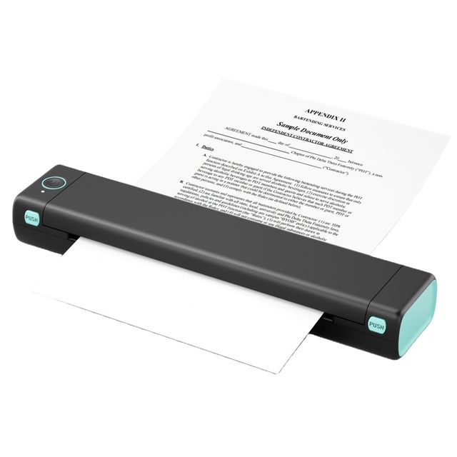 Portable Mini Wireless for Bluetooth Thermal Inkjet Printer Compact Mobile for Bluetooth Printer for Home Use Travel