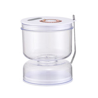 Bocal transparent à couvercle rabattable pour la fermentation, séparateur de jus hermétique, récipient de stockage pour la cuisine