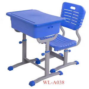 High Quality Adjustable Pre School Furniture School Desk Plastic Student Table Ergonomic Desk For Kids