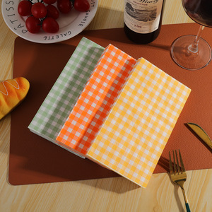 Checkered <b>Paper</b> Napkins 330x330mm Disposable For Themed Party Use - Product Image 2
