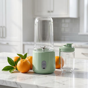 <b>Portable</b> USB Juicer <b>Blender</b> 400ml <b>Mini</b> Juicer Cup with 4 Stainless Steel Blades for Home Travel Outdoor - Product Image 3