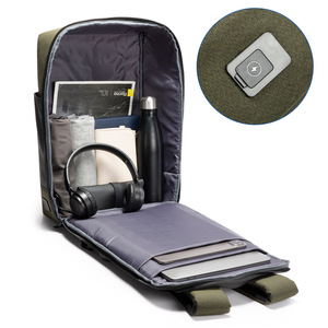 Kingsons Men's <b>Laptop</b> <b>Backpack</b> Water Resistant Solid Color Business Shoulder Bag For Everyday Use - Product Image 3