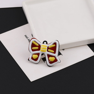 Colgante de aleación de zinc con lazo pintado a mano, accesorio de joyería DIY para bolso, llavero, regalo unisex, colores aleatorios - Product Image 3