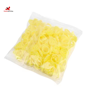 Anillos de Pegamento para Pestañas de Plástico Portátiles con Descuento, 100 Piezas/Bolsa, Fácil Aplicación, Forma de Corazón, Extensiones de Pestañas - Product Image 1