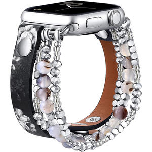 <span class=keywords><strong>Bracelet</strong></span> en <span class=keywords><strong>cuir</strong></span> élastique léopard pour femmes <span class=keywords><strong>Bracelet</strong></span> de montre perlé pour <span class=keywords><strong>Apple</strong></span> <span class=keywords><strong>Watch</strong></span> Band 38 40 41 49 Mm pour Iwatch Se Series 10 9 <span class=keywords><strong>8</strong></span> 7 6 5 - Product Image 4