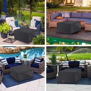 Yüksek kaliteli 600D açık veranda çoklu boyutları su geçirmez rüzgar geçirmez ağır Oxford kare gaz ateş çukuru masa örtüsü - Product Image 6