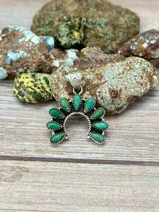 จี้เงินแท้ทำมือประดับด้วยพลอยคิงแมนเทอร์ควอยซ์รูปงูนาจาสำหรับผู้หญิง - Product Image 4