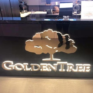 3D vàng thép không gỉ trở lại ánh sáng chữ ký bảng công ty Logo tiếp nhận dấu hiệu salon Logo 3D tùy chỉnh dẫn đăng ký cho doanh nghiệp - Product Image 1