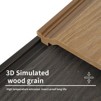 Revêtement mural extérieur en composite bois-plastique (WPC) co-extrudé, résistant aux intempéries, avec texture bois 3D et protection intégrale pour l'extérieur