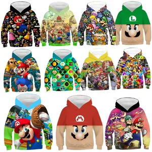 Super Mario Bros The Super Mario Bros Hoodies Sudadera Poliester Anime Couple Hoodie Super Mario Hoodie