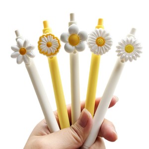 Bolígrafo de Gel Blanco Daisy de 0.5 mm, Herramienta de Escritura de Plástico para Oficina y Escuela, Cierre de Presión - Product Image 5