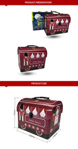 Anpassung Gedruckte Blechdose Paket dose mit Schloss Kinder Vintage Zinn Retro Lunchboxen mit Griffs chloss Schule Metall Lunchboxen - Product Image 5