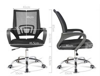 Chaise de bureau à domicile personnalisée au design moderne avec dossier en maille Roue en acier à cinq mâchoires Rotation et hauteur réglable Mobilier de maison