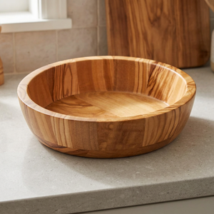 Decorative Polished Acacia Wood Vintage Eco-Friendly Fruits Nuts Cookies Snacks Serving Large <b>Bowls</b> Home Parties Table Decor BS - Product Image 1