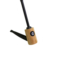 Parapluie de luxe entièrement automatique à 3 plis avec manche en bois de bambou, design classique, 8 baleines, idéal pour les voyages et les cadeaux d'affaires
