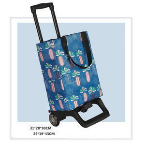 工場新大容量折りたたみショッピングトロリーバッグスピナーキャスター付き再利用可能食料品トロリー日常生活 & 旅行用 - Product Image 4