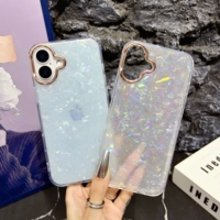 Coque IMD Scintillante Effet Bling avec Cadre d'Objectif Électroplaqué Antichoc pour iPhone 17 Pro Max 16 15 14 Plus 13 Air