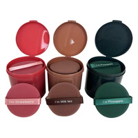 Set de 7 Esponjas de Maquillaje Serie Pie con Estuche de Almacenamiento, Esponja Suave para Aplicación de Base de Maquillaje Portátil