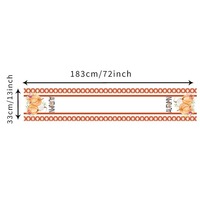Chemin de table de Thanksgiving en tissu de lin, motif citrouille et feuille d'érable, pour la récolte d'automne, décoration de table de salle à manger et de maison, vente en gros