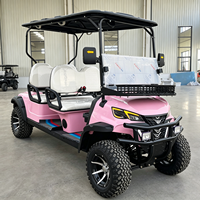 Voiturette de golf électrique tout-terrain surélevée 4 places avec pneus tout-terrain de 10, 12 et 14 pouces