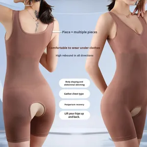 Vestido moldeador de una pieza para mujer que eleva los glúteos y se encoge el abdomen con forma de cintura y soporte para los senos - Product Image 2