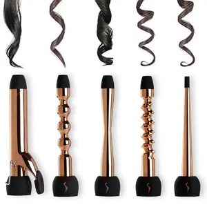 2021 sihirli saç bigudi Spiral değnek Curling elektrikli akülü otomatik profesyonel saç demir bigudi ambalaj seramik Mini
