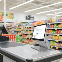 Terminal de point de vente Android avec écran tactile de 15,6 pouces, caisse enregistreuse, lecteur NFC, paiement RFID, machine de point de vente pour supermarché